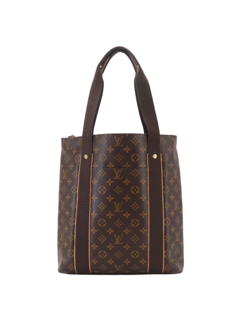Louis Vuitton Monogram Cabas Beaubourg Tote Bag Brown Gold